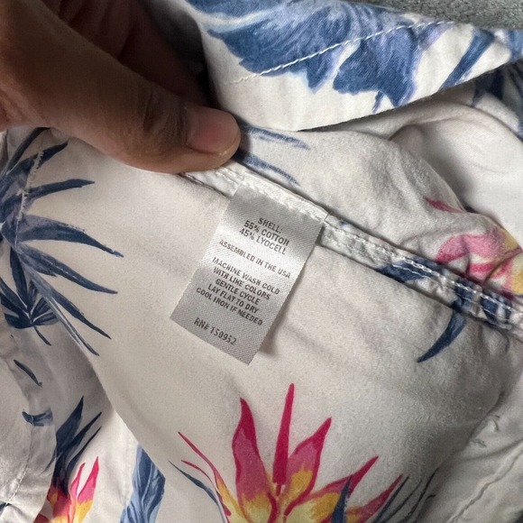 California Cowboy Shirt Mens M White Button High Water Tropic Floral - Picture 4 of 11